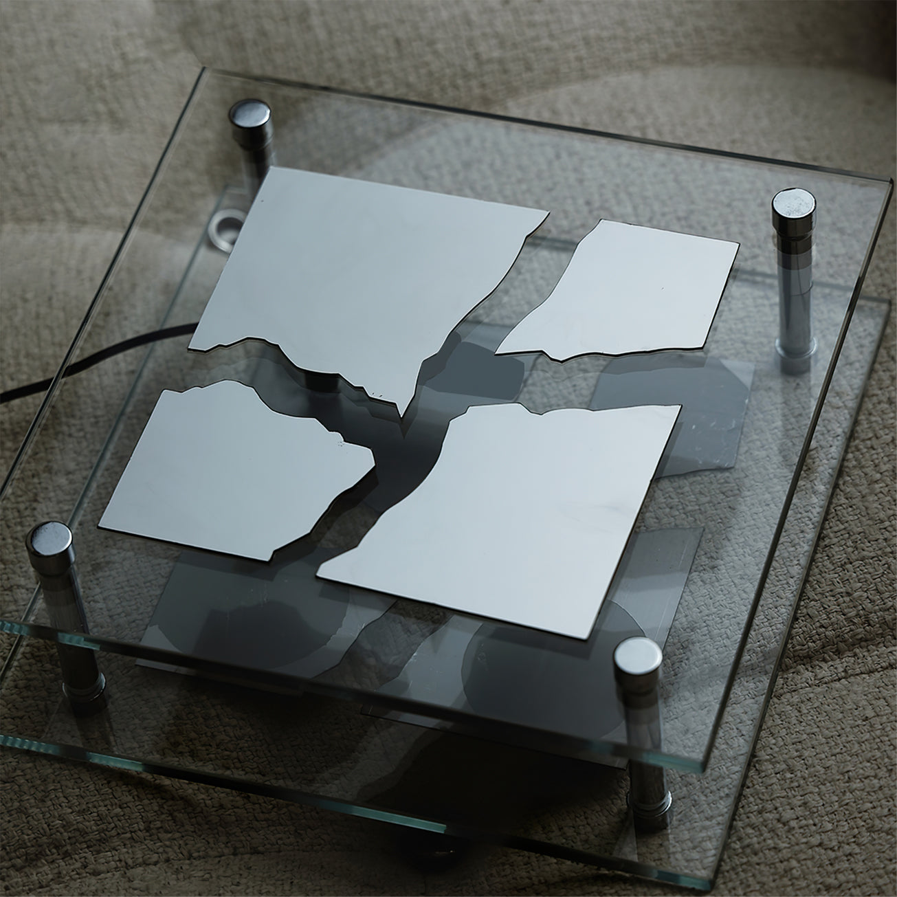GlowFrame – Elegant firkantet glasbordlampe