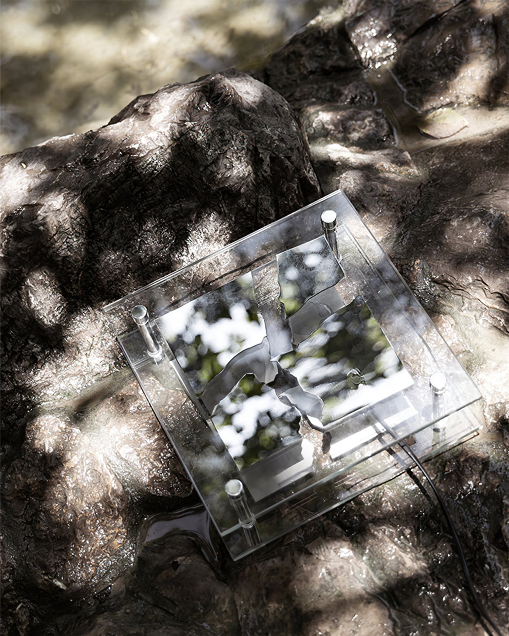 GlowFrame – Elegant firkantet glasbordlampe