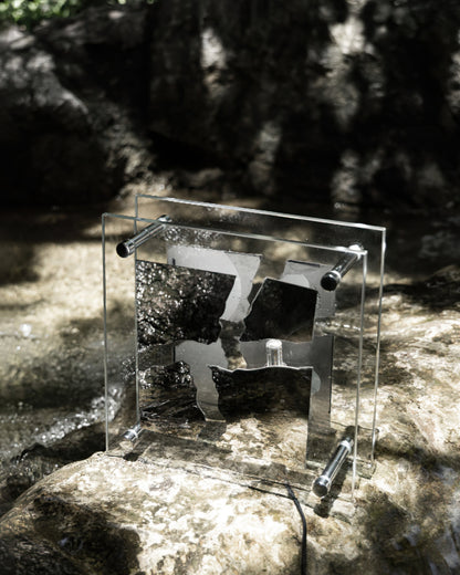 GlowFrame – Elegant firkantet glasbordlampe