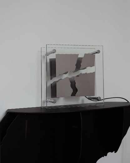 GlowFrame – Elegant firkantet glasbordlampe