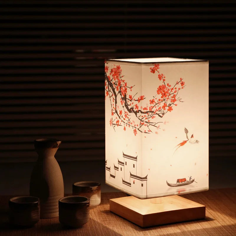 PetalGlow - Oriental Blossom Lamp with Light