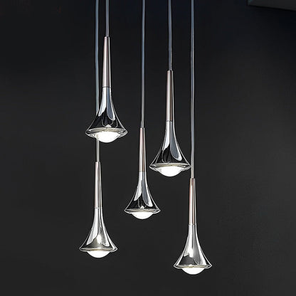 NordicRain - Metal LED Water Drop Pendant Light for Stairs