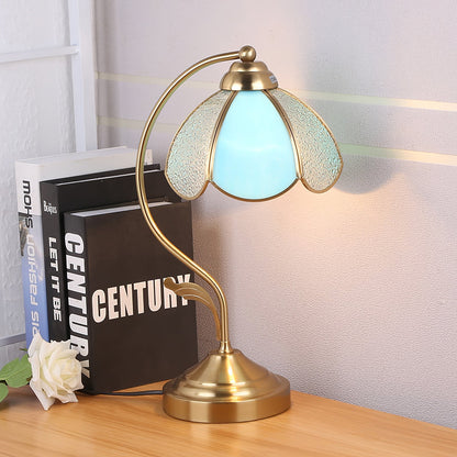 TiffanyBloom - Elegant Table Lamp with Floral Design
