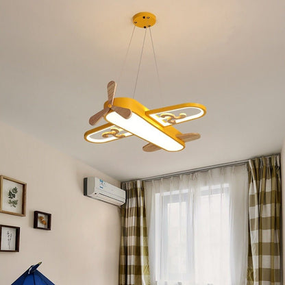 FlyBright - Kids LED chandelier with airplane motif