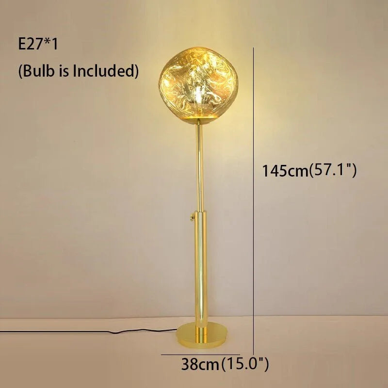 VertoGlow - Lampe sur pied en pierre de lave dimmable