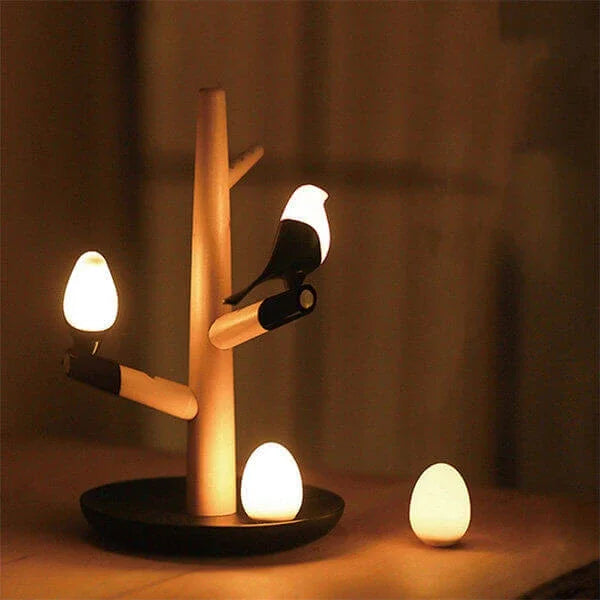 OakGlow - Sensorbordlampe med naturligt træ