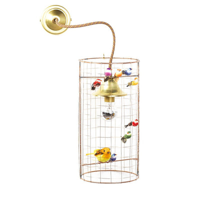 AviaryGlow - Lampe murale style cage à oiseaux
