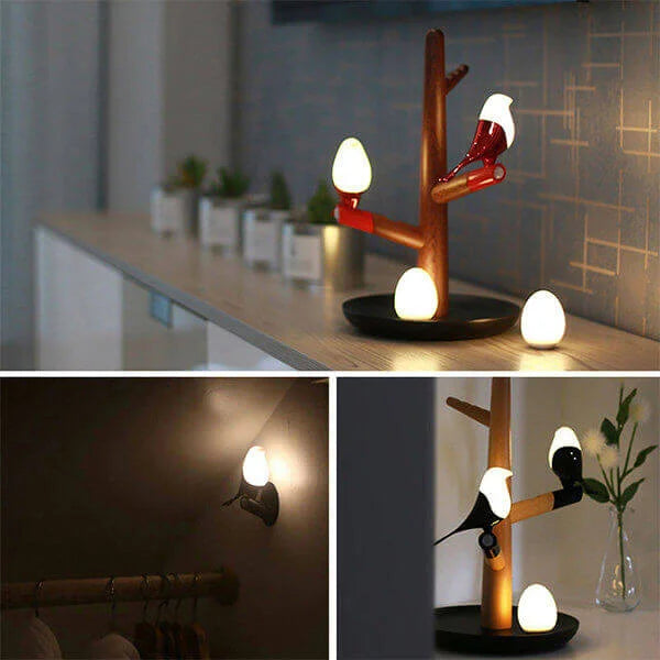 OakGlow - Sensorbordlampe med naturligt træ