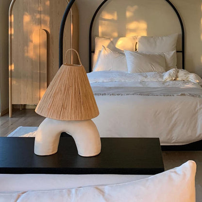 LuxeVolta - Table Lamp with Sleek Base and Electric Power