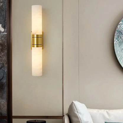CopperGlow - Marmor Væglampe med Kreativt Design