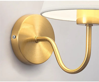 RusticGlow - Lampe murale en tissu de style américain