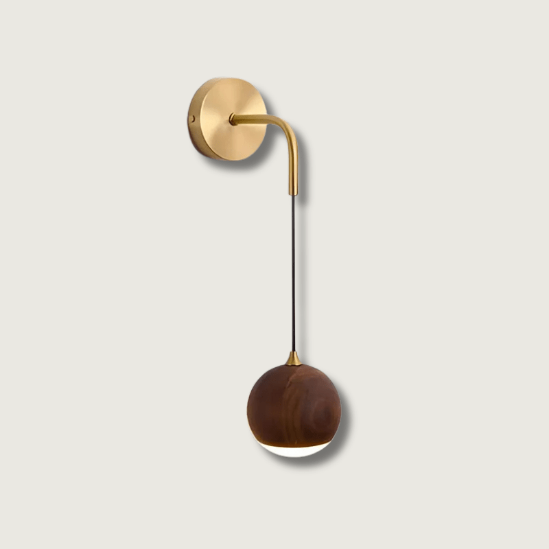 TimberOrb - Lampe murale en noyer pour un éclairage subtil