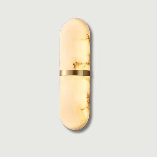 LuxeStone - Skandinavisk Væglampe med Marmorfinish