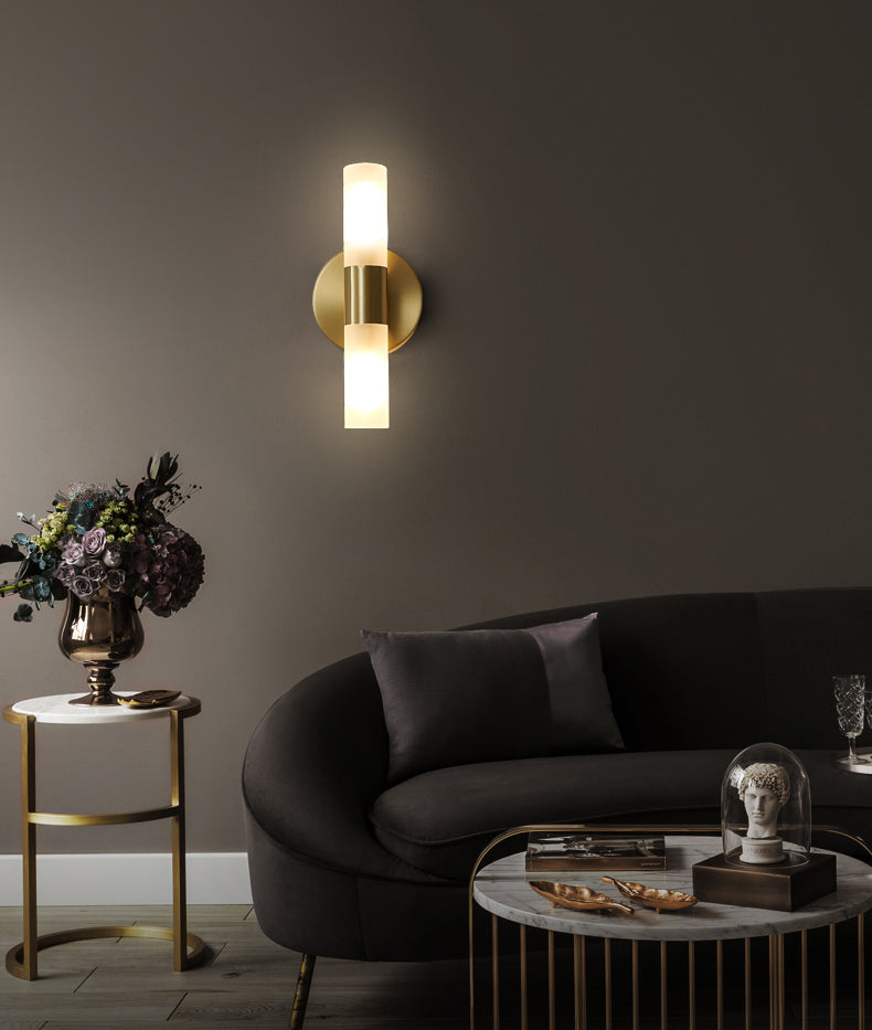 EliteGlow - Minimalistisk gyldent væglampe med LED