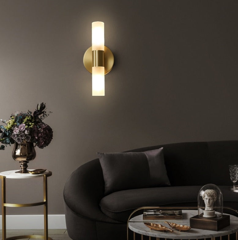 EliteGlow - Minimalistisk gyldent væglampe med LED