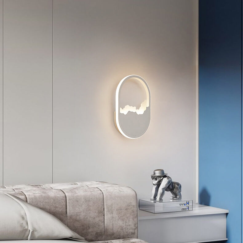 WaveGlow - Lampe murale ovale LED moderne en fer avec design ondulé raffiné