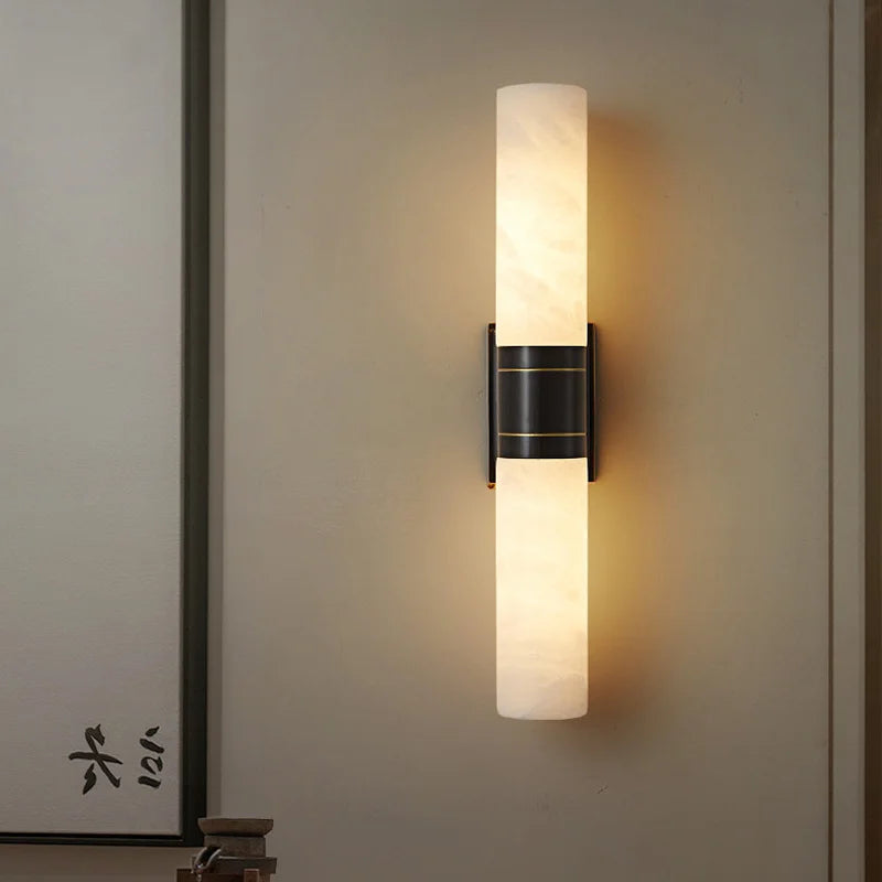 CopperGlow - Marmor Væglampe med Kreativt Design
