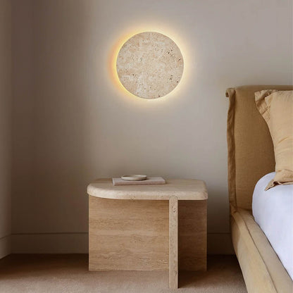 StoneGlo | Rund stenmur lampe