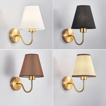RusticGlow - Lampe murale en tissu de style américain