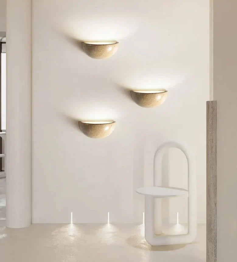 WabiSabiRock - Lampe murale en pierre Wabi Sabi