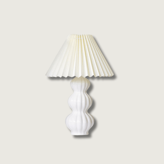 LunaLuxe - Table Lamp with Pleated Style and Pleasant Atmosphere