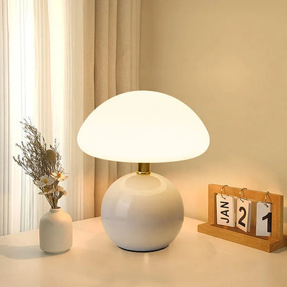 MushroomGlow - Elegante Franse Tafellamp
