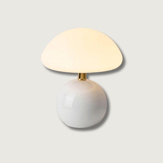 MushroomGlow - Elegant fransk bordlampe