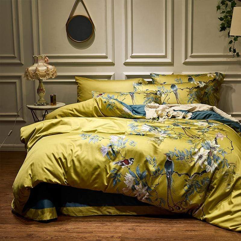 GoldenTranquility - Luxury Egyptian Cotton Pillowcase Set