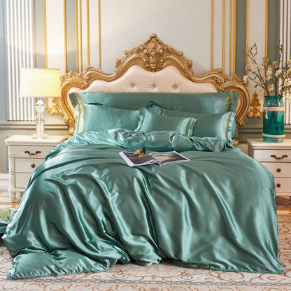 PureSilk - 4-teiliges Luxus-Bettwäsche-Set aus Seide