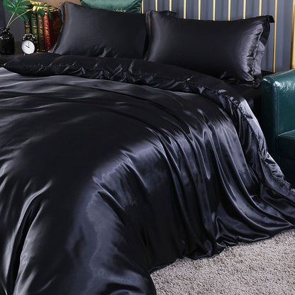 PureSilk - 4-teiliges Luxus-Bettwäsche-Set aus Seide