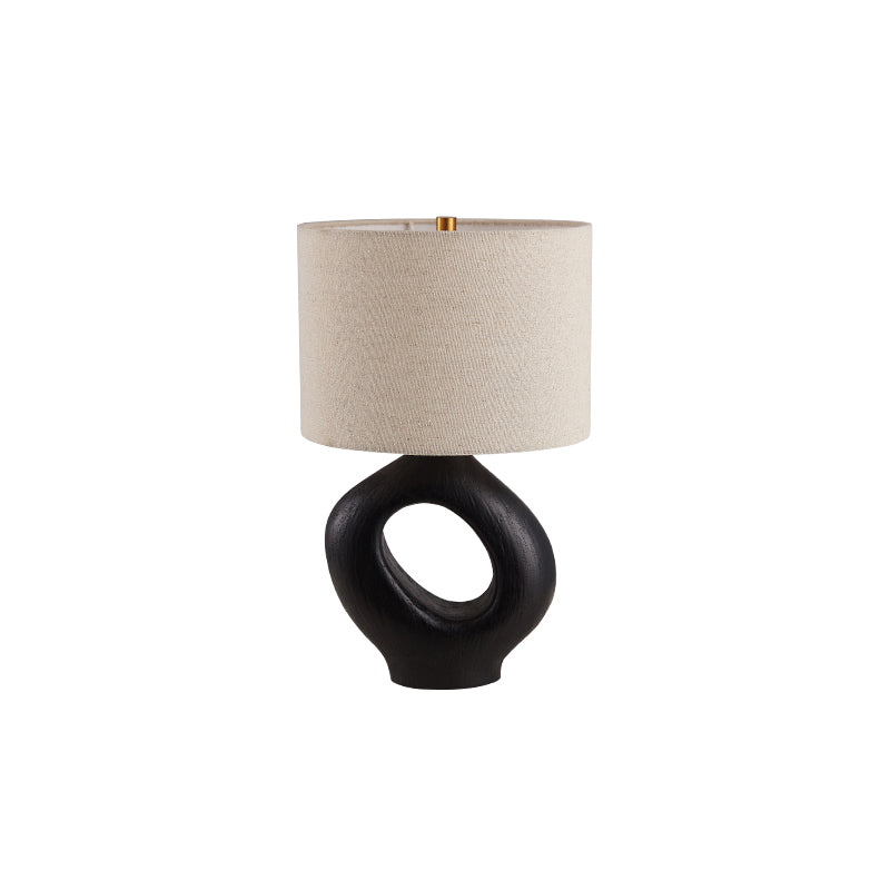 ModernGlow – Harpiks Bordlampe med Linnedskærm