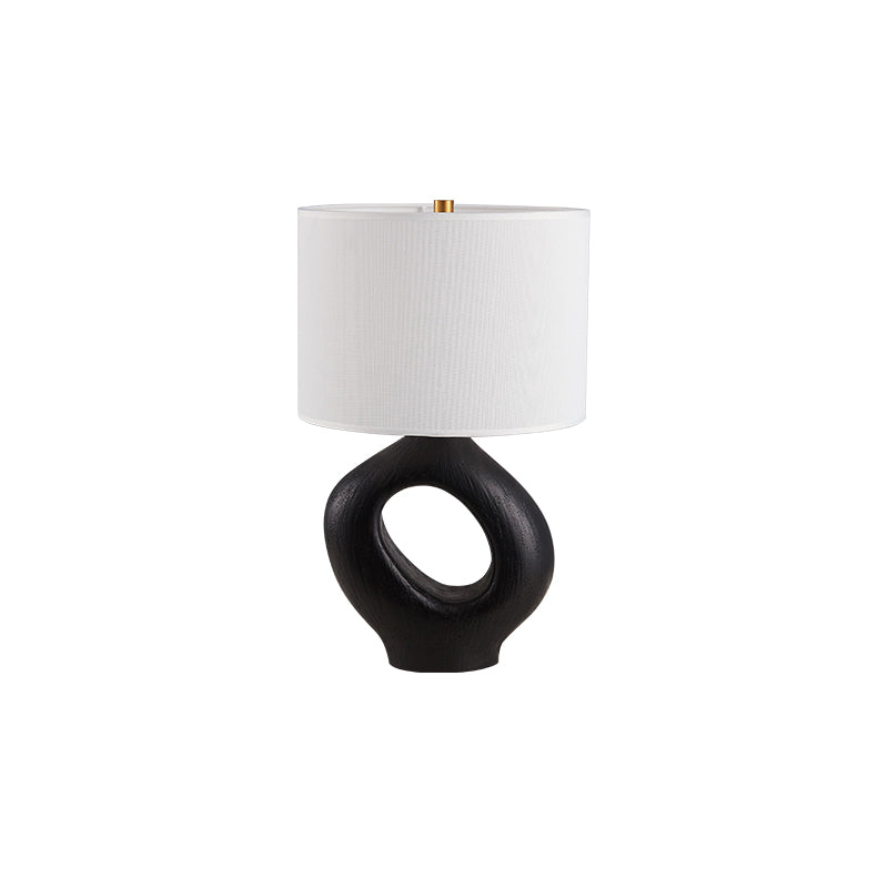 ModernGlow – Harpiks Bordlampe med Linnedskærm