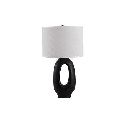 ModernGlow – Harpiks Bordlampe med Linnedskærm